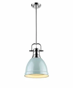 Golden Lighting American Farmhouse Duncan Small Pendant With Rod