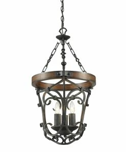 Golden Lighting Madera 3 Light Pendant American Farmhouse