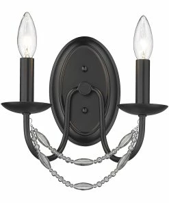 Golden Lighting American Farmhouse Mirabella 2 Light Wall Sconce