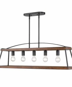 Golden Lighting Teagan Linear Pendant American Farmhouse