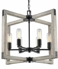 Golden Lighting American Farmhouse Lowell 6 Light Chandelier