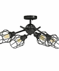 Golden Lighting American Farmhouse Axel Semi-Flush (with Shades) - Closeout