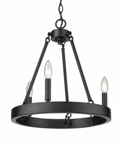 Golden Lighting Alastair 3 Light Chandelier American Farmhouse