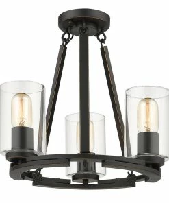 Golden Lighting Monroe 3 Light Semi-Flush - Closeout