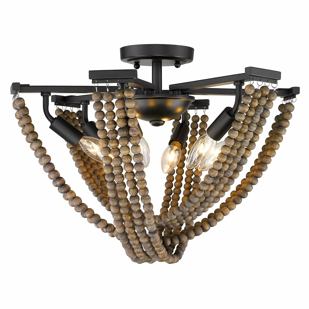 Cheapest ๐ Golden Lighting American Farmhouse Samba 6 Light Semi-Flush - Closeout ๐ 13 Golden Lighting American Farmhouse Samba 6 Light Semi-Flush - Closeout