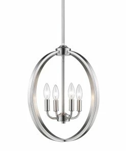 Golden Lighting American Farmhouse Colson 4 Light Chandelier