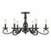 Golden Lighting Larrick 6 Light Semi-Flush - Large