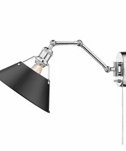 Golden Lighting Transitional Looks Orwell 1 Light Articulating Wall Sconce