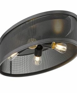 Golden Lighting Channing Flush Mount - 24" American Farmhouse