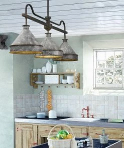 Golden Lighting Jasper Linear Pendant American Farmhouse