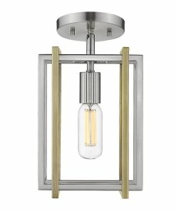 Golden Lighting Tribeca Semi-Flush - Damp - Closeout American Farmhouse