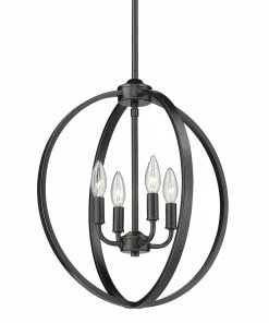 Golden Lighting American Farmhouse Colson 4 Light Chandelier