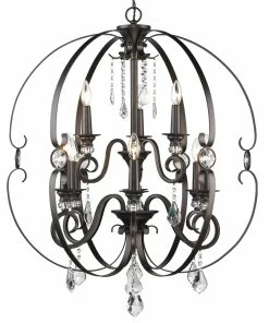 Golden Lighting Ella 2 Tier - 9 Light Chandelier American Farmhouse