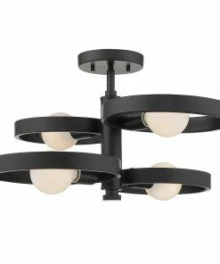 Golden Lighting Sloane 4 Light Semi-Flush American Farmhouse