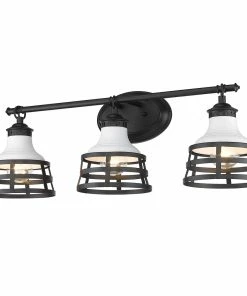 Golden Lighting Locklyn 3 Light Bath Vanity American Farmhouse