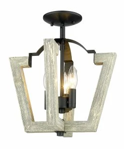 Golden Lighting American Farmhouse Regan Semi-Flush - Closeout