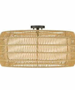 Golden Lighting American Farmhouse Everly 6 Light Semi-Flush
