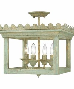 Golden Lighting American Farmhouse Finley Semi-Flush