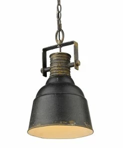 Golden Lighting Quarry 1 Light Pendant American Farmhouse