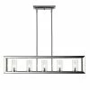 Golden Lighting Smyth 5 Light Linear Pendant (Chrome & Clear Glass)