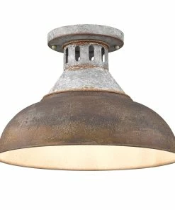 Golden Lighting Kinsley Semi-Flush American Farmhouse