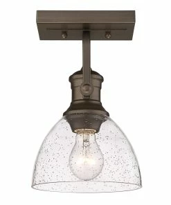 Golden Lighting Hines 1 Light Semi-Flush