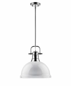 Hot Sale ๐คฉ Golden Lighting Duncan 1 Light Pendant With Rod American Farmhouse ๐ 46 Golden Lighting Duncan 1 Light Pendant With Rod American Farmhouse