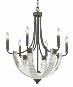Top 10 ๐ Golden Lighting Elwood 6 Light Chandelier American Farmhouse โ๏ธ 9 Golden Lighting Elwood 6 Light Chandelier American Farmhouse
