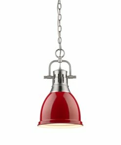 Golden Lighting Duncan Small Pendant With Chain - Closeout American Farmhouse