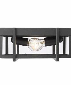 Golden Lighting American Farmhouse Tribeca Flush Mount - Outdoor