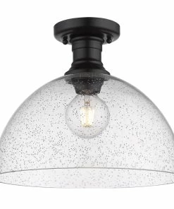 Golden Lighting Hines Semi-Flush - 14" American Farmhouse