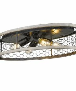 Golden Lighting Bailey Flush Mount - 24" American Farmhouse