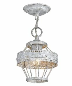 Golden Lighting American Farmhouse Ferris Semi-Flush