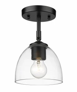 Golden Lighting Roxie Semi-Flush American Farmhouse