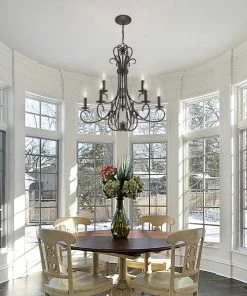 Golden Lighting Homestead 2 Tier - 9 Light Candelabra Chandelier