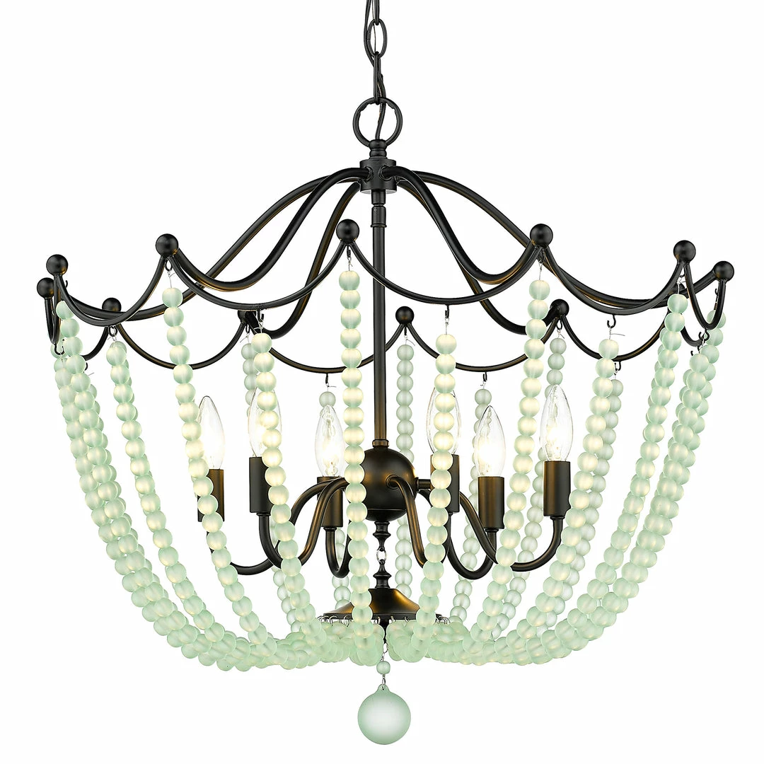 Brand new ๐ Golden Lighting Tiara 6 Light Pendant American Farmhouse ๐งจ 10 Golden Lighting Tiara 6 Light Pendant American Farmhouse