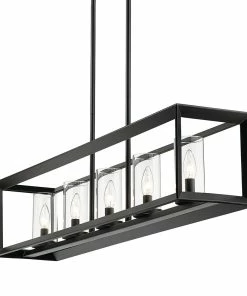 Discount 😉 Golden Lighting Smyth 5 Light Linear Pendant American Farmhouse ⌛ 28 Golden Lighting Smyth 5 Light Linear Pendant American Farmhouse