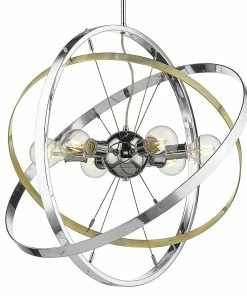 Golden Lighting Atom 6 Light Chandelier - Closeout American Farmhouse
