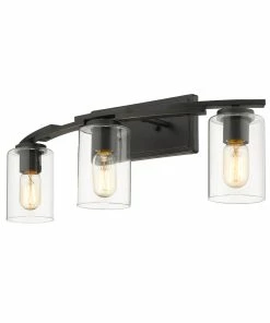 Golden Lighting American Farmhouse Monroe 3 Light Bath Vanity