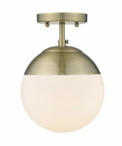 Golden Lighting Dixon Semi-Flush American Farmhouse
