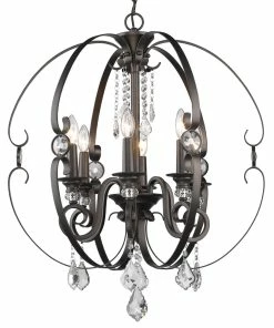 Golden Lighting American Farmhouse Ella 6 Light Chandelier