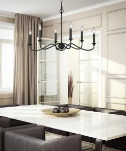 Hot Sale 🥰 Golden Lighting American Farmhouse Tierney Linear Pendant ⭐ 15 Golden Lighting American Farmhouse Tierney Linear Pendant