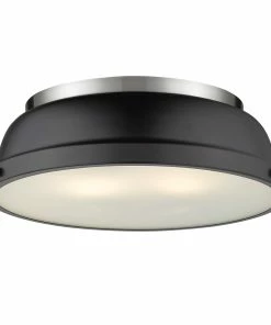 Top 10 💯 Golden Lighting Transitional Looks Duncan 14" Flush Mount 🥰 151 Golden Lighting Transitional Looks Duncan 14