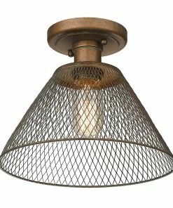 Golden Lighting Carver Semi-Flush American Farmhouse