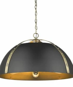 Golden Lighting Aldrich 5 Light Pendant American Farmhouse