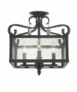 Golden Lighting Valencia Semi-Flush (Convertible) American Farmhouse