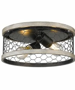 Golden Lighting American Farmhouse Bailey Flush Mount - 11"