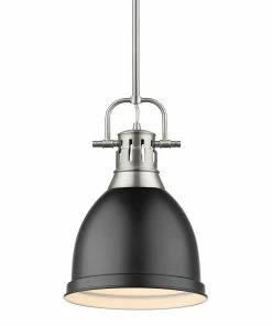 Golden Lighting American Farmhouse Duncan Small Pendant With Rod