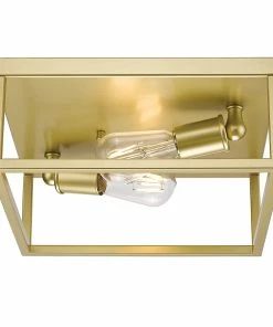Golden Lighting Wesson Flush Mount American Farmhouse