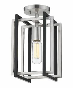 New ๐ Golden Lighting Tribeca Semi-Flush - Damp - Closeout American Farmhouse ๐ 9 Golden Lighting Tribeca Semi-Flush - Damp - Closeout American Farmhouse